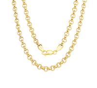 Collana Con Pendente In Catena Rolo Cable Da 5Mm In Oro Giallo 10K Da 24"