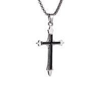 Collana con Pendente Moda Classica Goccia d'olio Collana con Pendente a Croce per Uomo Trend Punk Gioielli da Donna Gioielli Regali di Compleanno per Donna Uomo