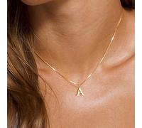 Collana Con Pendente Semplice Con Alfabeto Alla Moda In Acciaio Inossidabile Da 1 Pezzo Per Vari Abiti. Potrebbe Essere Una Collana Da Coppia O Una Collana Dell'amicizia, Regalo Ideale Per Il Festival