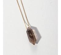 Collana Con Pendolo In Cristallo Per Donna Collana Con Ciondolo In Pietra Naturale A Punta,Quarzo Fumè