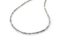 Collana con pepite grezze di diamanti grigi naturali con catena in argento Sterling 925, gioielli fatti a mano con pietre preziose grezze, regalo per donne, ragazze, compleanni, anniversari., Pietra,