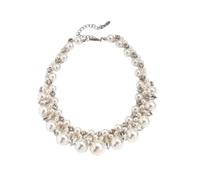 Collana con perle finte barocche, accessorio per feste