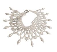 Collana con perle multistrato, collana da spalla, girocollo, per il corpo, per matrimoni, feste, collane di perle