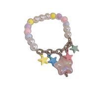 Collana con perline a cinque punte con stella da spiaggia gioielli adatti per donne e ragazze collane per donne perline rotonde girocollo gioielli alla moda, Misura unica, come descritto, come