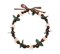 Collana con perline a forma di noce e conchiglia, regolabile, per feste a tema e decorazione della casa, delicata sulla pelle, gioiello per festival, One Size, come descritto, come descritto