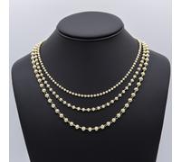 Collana Con Perline A Sfera Tagliate A Luna In Oro Giallo 10K