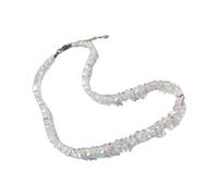 Collana con perline di vetro sfaccettato scintillante elegante gioielli regolabile catena braccialetto per le donne regalo collana regolabile con perline di vetro, A, come descritto, come descritto