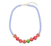 Collana con perline in resina, regolabile, 40 + 5 cm, accessorio per feste e visite in galleria, collana con perline in resina regolabile, gioiello colorato novità per feste