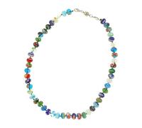 Collana con perline in vetro italiano per le donne uniche stile Muranos perline catena clavicola catena fatta a mano gioielli da indossare tutti i giorni, Misura unica, come descritto, Nessuna pietra