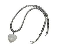 Collana con Perline Rotonde a Forma di Cuore in Pietra Naturale da 4 mm, personalità Semplice, avventurina Verde, Pietra Rossa, Maglione Unisex, Stile Tuttofare Autunnale e Invernale, Cristallo BIA