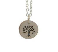 Collana con piccolo albero della vita in argento sterling 925. Gioielli naturali. Semplice e spirituale. Delicato. Per tutti i giorni. Gioielli delicati. Regalo per lei | Con catena da 18 pollici |