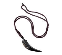 Collana con pietra di ossidiana, ciondolo in di ossidiana, gioielli con pietre preziose naturali per la guarigione dei chakra della rabdomanzia, Refer to description, , Unisex