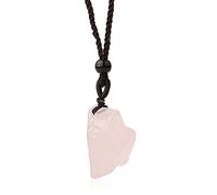 Collana Con Pietra Naturale,Con Corda Intrecciata Regolabile In Pietra Naturale Irregolare Collana Con Ciondolo In Cristallo Di Quarzo Rosa Ciondolo Gioielli Collane Per Donna Uomo Moglie Amico Rega