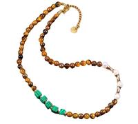 Collana Con Pietre Preziose Perline Per Donna E Uomo, Malachite Naturale, Perle D'Acqua Dolce, Catena Di Perline Colorate, Collana Girocollo Con Perline Boho, Filo Di Cristalli Curativi, Gioielli In
