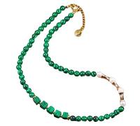 Collana Con Pietre Preziose Perline Per Donna E Uomo, Malachite Naturale, Perle D'Acqua Dolce, Catena Di Perline Colorate, Collana Girocollo Con Perline Boho, Filo Di Cristalli Curativi, Gioielli In