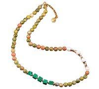 Collana Con Pietre Preziose Perline Per Donna E Uomo, Malachite Naturale, Perle D'Acqua Dolce, Catena Di Perline Colorate, Collana Girocollo Con Perline Boho, Filo Di Cristallo Curativo, Gioielli In