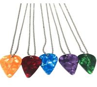 Collana con plettro per Chitarra, Ciondolo Rock per Chitarra in Metallo per Uomo Eddie Gift Boys Fashion Design