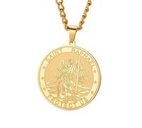 Collana con preghiera guardiana guardiana con ciondolo patrono cattolico