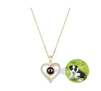 Collana con proiezione foto personalizzata per donna - Collana con ciondolo a cuore personalizzato, regalo sentimentale per mamma, figlia, sorella, migliore amica, compleanno, Natale, gioielli