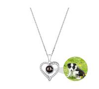 Collana con proiezione foto personalizzata per donna - Collana con ciondolo a cuore personalizzato, regalo sentimentale per mamma, figlia, sorella, migliore amica, compleanno, Natale, gioielli