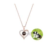 Collana con proiezione foto personalizzata per donna - Collana con ciondolo a cuore personalizzato, regalo sentimentale per mamma, figlia, sorella, migliore amica, compleanno, Natale, gioielli