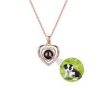 Collana con proiezione personalizzata con foto collana con ciondolo a forma di cuore personalizzato con foto collane “Ti amo” Gioielli personalizzati con ritratto Regali per donne mamme fidanzate