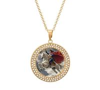 Collana con riproduzione di Napoleone che attraversa le Alpi, da donna, regolabile, con ciondolo per mamma, moglie, fidanzata, idea regalo, Misura unica, Metallo