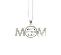 Collana con scritta in inglese "Best Friend Ever" a forma di cuore, regalo per la festa della mamma, regalo per mamma, nonna, regalo di compleanno, Medio