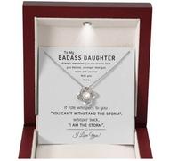 Collana con scritta in inglese "To My Daughter From Dad with Heartfelt Message, Father Daughter Gifts From Dad", regalo di compleanno per figlia adulta, collana per padre e figlia, regalo per mia