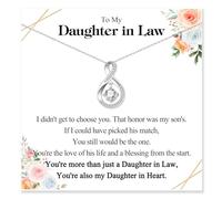 Collana con simbolo dell'infinito, regalo per donne, compleanni e Natale, regalo per la festa della mamma per mamma, moglie, nonna, nuova mamma, sorella, zia e altro ancora, Cristallo, Nessuna pietra