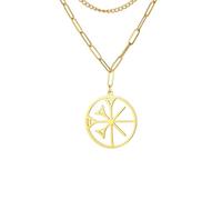 Collana con simbolo di Annunaki, ciondolo cuneiforme Anu mitologia sumera, gioielli religiosi mesopotamici