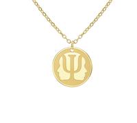 Collana con simbolo Psi Lettera greca Alfabeto Psicologia Psichiatria Ciondolo Gioielli con simboli medici Regalo per psicoterapeuti e psicologi per donne e uomini (oro)