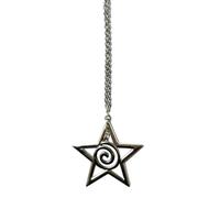 Collana con stella alla moda Hip Hop Spirali Rune Star Collana Y2K Hollow Star Choker Personalizza Collana a catena clavicola Collana personalizzata con stella cava