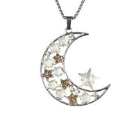 Collana Con Stella Di Luna Luminosa, Ciondolo In Resina Con Stelle E Strass, Ciondolo Luminoso Al Buio Per Halloween, Gioiello Romantico Con Mezzaluna, Regalo Per Donne, Ragazze E Mogli, Verde
