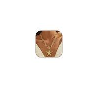 Collana con stella marina in oro grosso per le donne con grande stella marina con catena a cerchio attorcigliato collana di perle barocche regolabili collane di perle alla moda gioielli estivi da
