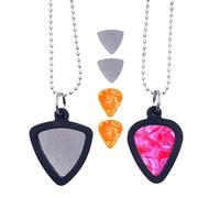 Collana con supporto per plettro per chitarra, da donna, portatile, accessorio per suonare l'ukulele, accessorio per esibizioni sul palco, forniture per musicisti