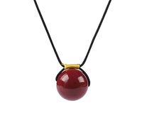 Collana con talismano, Ciondolo Feng Shui, cinabro viola naturale, perline di cristallo, cinabro, collana con ciondolo Feng Shui, amuleto della ricchezza contro il chakra malvagio, ciondolo regolabile