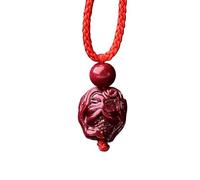 Collana con talismano, Ciondolo Feng Shui, Collana con ciondolo cinabro viola Buddha Guanyin Borsa for soldi Zucca Blocco armonia Feng Shui Ricchezza Amuleto spirituale contro il male Chakra Ciondolo