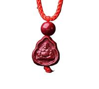 Collana con talismano, Ciondolo Feng Shui, Collana con ciondolo cinabro viola Buddha Guanyin Borsa for soldi Zucca Blocco armonia Feng Shui Ricchezza Amuleto spirituale contro il male Chakra Ciondolo