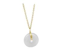 Collana con talismano, Ciondolo Feng Shui, Collana di ricchezza di giada Feng Shui Fibbia armonia/Ciondolo moneta antica Chakra Amuleto di cristallo Ricchezza fortunata Allontana gli spiriti maligni C
