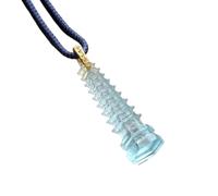Collana con talismano, Ciondolo Feng Shui, Collana Pagoda Wenchang a Nove Strati Ciondolo in Pietra di Vetro Ciondolo in Cristallo Feng Shui Ciondolo Carriera Accademica Collana Tessuta a Mano Uomo Do