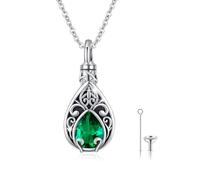 Collana con urna a forma di albero della vita, in argento Sterling con cenere, per ceneri e ceneri
