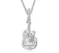 Collana con urna a forma di chitarra, per ceneri musicali, commemorativi, per amanti della musica, gioiello per ceneri, Acciaio inossidabile, Nessuna pietra preziosa