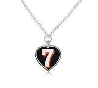 Collana con urna a forma di numero 7, per ceneri di cani e animali domestici, gioiello commemorativo