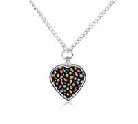 Collana con urna colorata con motivo a caramella per ceneri dell'animale domestico carino ciondolo commemorativo gioielli regali per cane gatto
