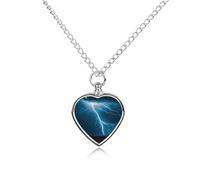 Collana con urna commemorativa per ceneri con kit di riempimento, catena regolabile da 70 cm, gioiello funerario per cremazione, ciondolo a forma di cuore per cani e gatti