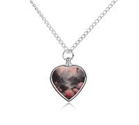 Collana con urna lunare per ceneri a forma di cuore, gioiello con ciondolo per animali domestici