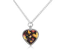 Collana con urna per ceneri a forma di gallina, gallo, gallina, ciondolo a forma di cuore, collana commemorativa per animali domestici