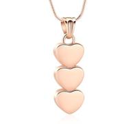 Collana con urna per ceneri, cuore collegato al cuore, collana da donna con urna commemorativa porta cenere, gioiello per cremazione, Acciaio inossidabile, Nessuna pietra preziosa