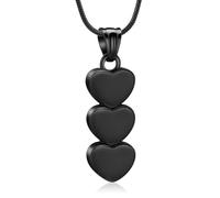 Collana con urna per ceneri, cuore collegato al cuore, collana da donna con urna commemorativa porta cenere, gioiello per cremazione, Acciaio inossidabile, Nessuna pietra preziosa